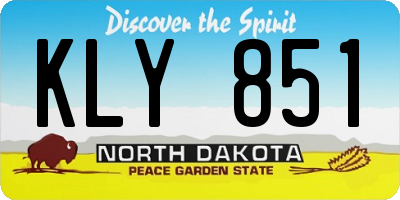 ND license plate KLY851