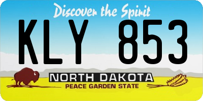 ND license plate KLY853