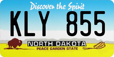 ND license plate KLY855