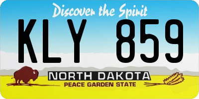 ND license plate KLY859