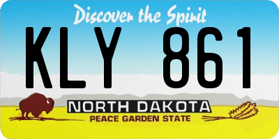 ND license plate KLY861