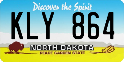 ND license plate KLY864