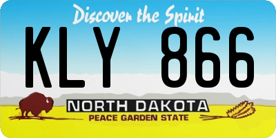 ND license plate KLY866