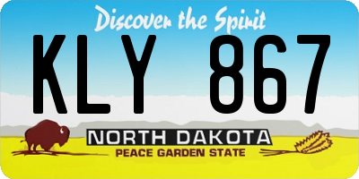 ND license plate KLY867