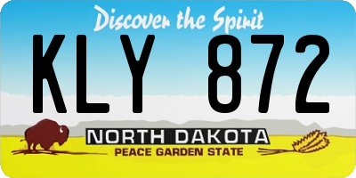 ND license plate KLY872