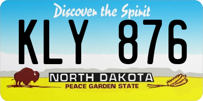 ND license plate KLY876