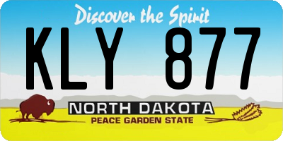 ND license plate KLY877