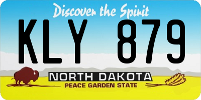 ND license plate KLY879