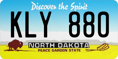 ND license plate KLY880