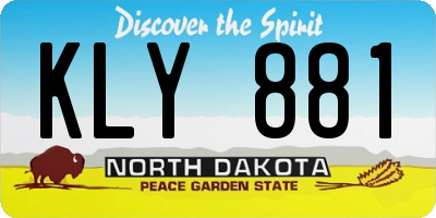 ND license plate KLY881