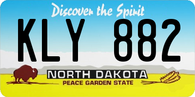 ND license plate KLY882