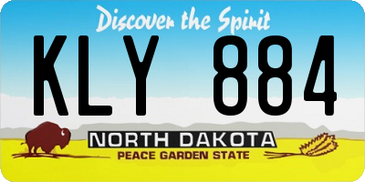 ND license plate KLY884