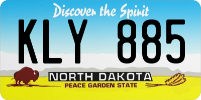 ND license plate KLY885