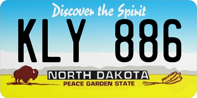 ND license plate KLY886