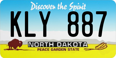 ND license plate KLY887