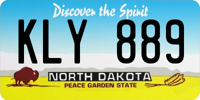 ND license plate KLY889