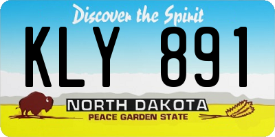 ND license plate KLY891