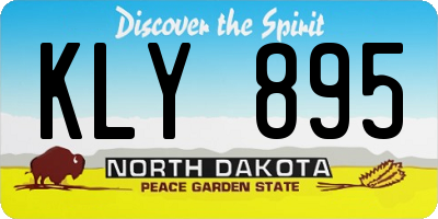 ND license plate KLY895