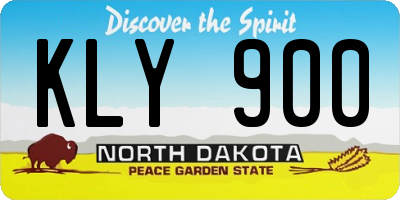 ND license plate KLY900