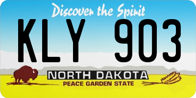 ND license plate KLY903