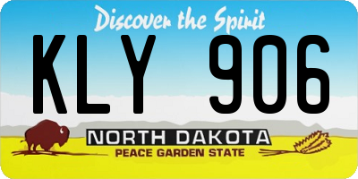 ND license plate KLY906