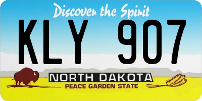 ND license plate KLY907