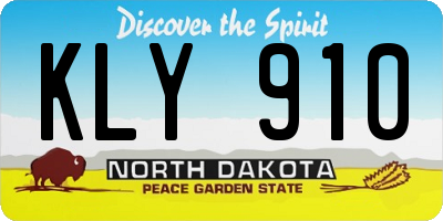 ND license plate KLY910