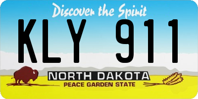 ND license plate KLY911