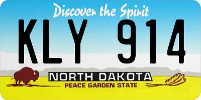 ND license plate KLY914