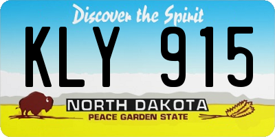 ND license plate KLY915