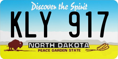 ND license plate KLY917
