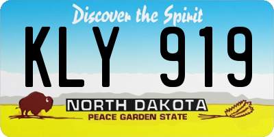 ND license plate KLY919