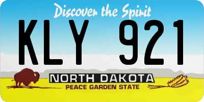 ND license plate KLY921