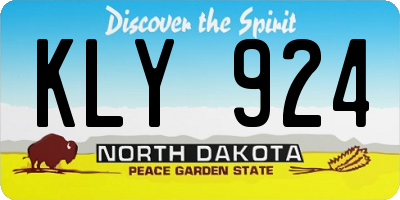 ND license plate KLY924