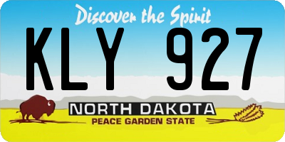 ND license plate KLY927