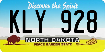 ND license plate KLY928
