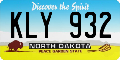 ND license plate KLY932