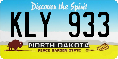 ND license plate KLY933