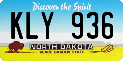 ND license plate KLY936