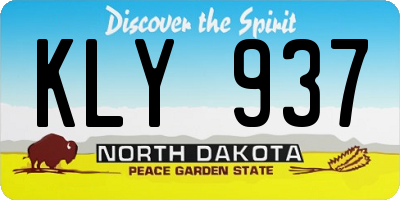 ND license plate KLY937