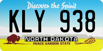 ND license plate KLY938