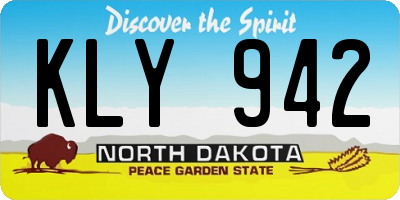 ND license plate KLY942