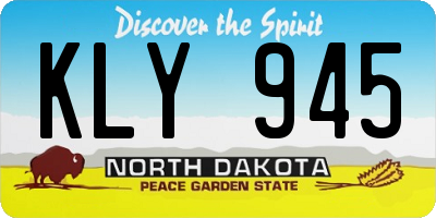 ND license plate KLY945