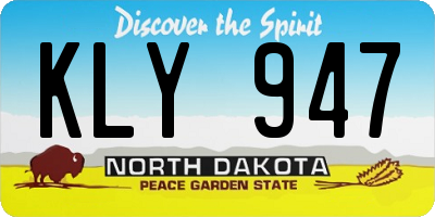ND license plate KLY947