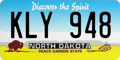 ND license plate KLY948