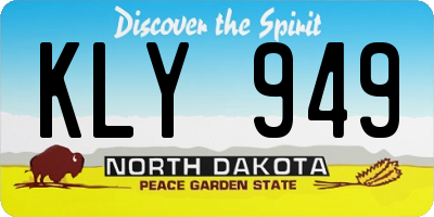 ND license plate KLY949