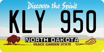 ND license plate KLY950