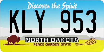 ND license plate KLY953