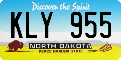 ND license plate KLY955