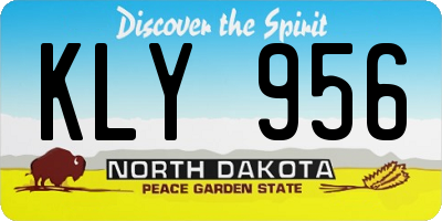ND license plate KLY956